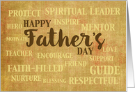 Religious Fathers Day Qualities of Father card