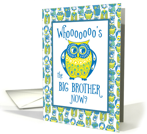Big Brother Congratulations Cute Owls card (1386354)