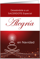 Priest Joy at Christmas in Spanish, Alegra en Navidad Sacerdote card