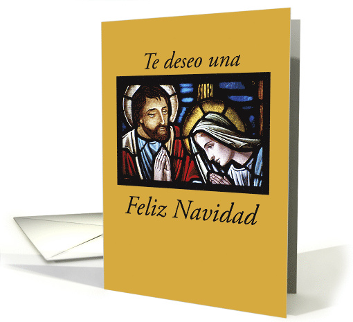 Christmas Blessing in Spanish Holy Family Navidad Sagrada Familia card