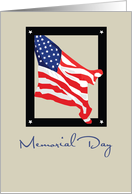Happy Memorial Day American Flag Tan card
