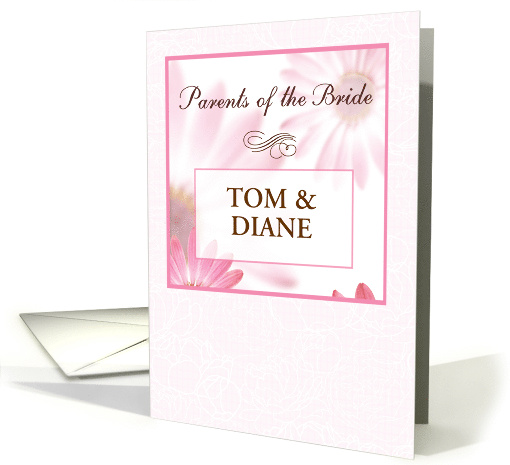 Parents of the Bride Custom Names card (1390758)