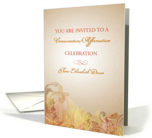 Consecration Affirmation Celebration invitation with... (1394218)