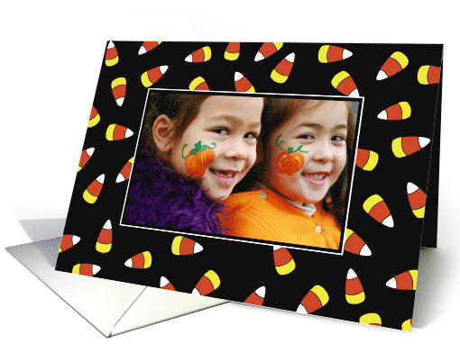 Halloween Candy Corn Custom Photo Card Personalize card (1397962)