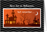 Halloween Haunted House Teen Tween Funny card