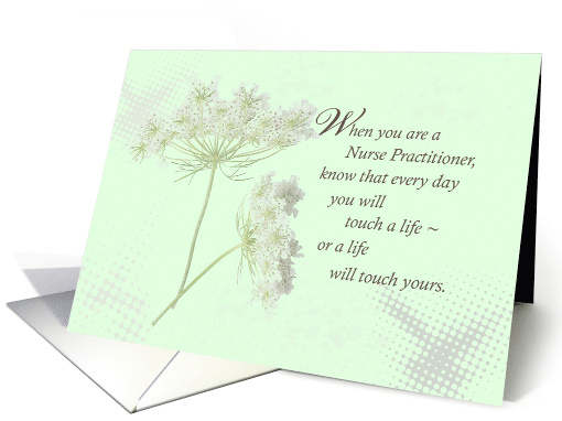Nurse Practitioner Week Appreciate Thanks Wildflowers on Green card