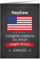 Custom Relationship Nephew Eagle Scout Congratulations Chalkboard card