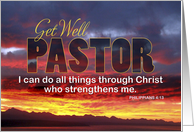 Pastor Get Well Scripture Sunset card