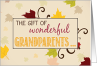 Thanksgiving Gift of Grandparents Fall Leaves card
