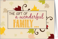 Thanksgiving Gift of Family Leaves card