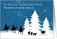 Organ Transplant Donor Family Christmas Personalize Customizable Ma card