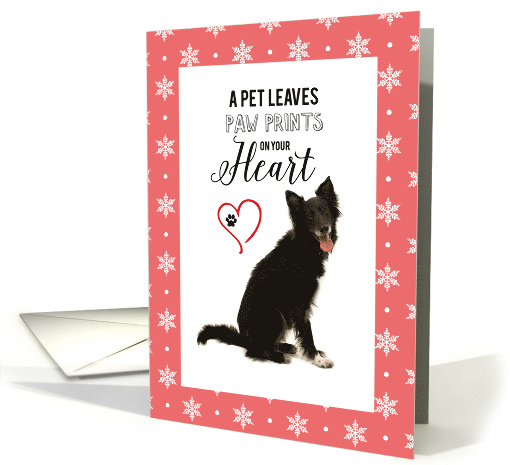 Thanks from Dog Walker Christmas Border Collie card (1413400)
