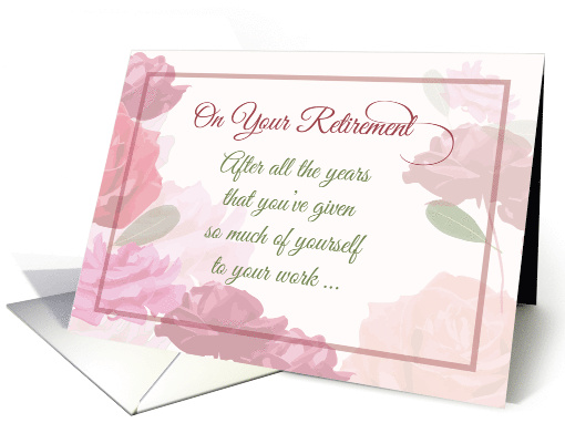 Retirement Congratulations Roses Flowers card (1414352)