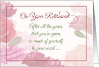 Retirement Congratulations Roses Flowers card