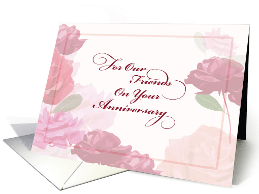 Wedding Anniversary to Friends Roses card (1414440)