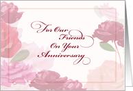 Wedding Anniversary to Friends Roses card