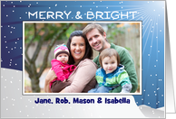 Christmas Customizable Photo and Name Snowfall card