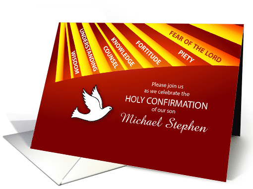 Invitation Son Confirmation Customizable Personalize Name... (1415854)