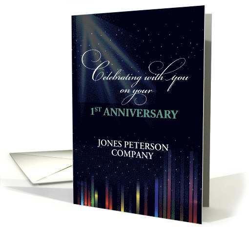 1st Employee Anniversary Sky Customize Black Congratulate... (1418384)