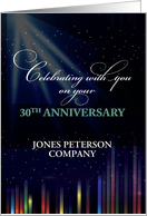 30th Employee Customizable Anniversary Sky Congratulate Thank You card
