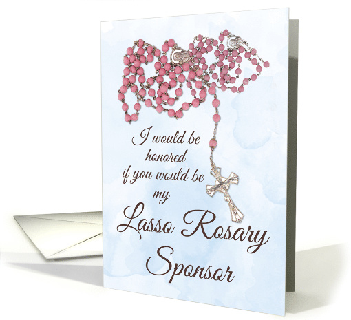 Lasso Rosary Sponsor Invitation for Catholic Wedding card (1419152)
