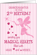 Granddaughter 2nd Birthday Magical Fairy Pink card