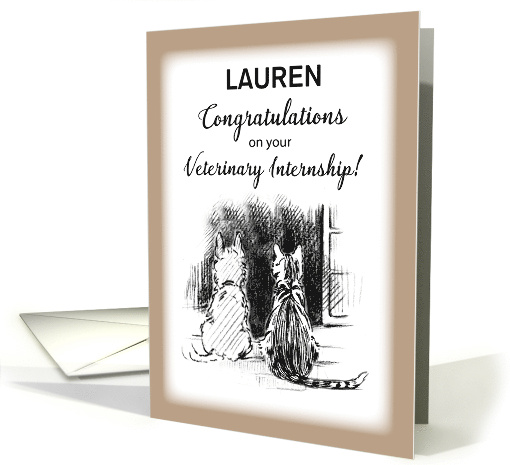 Customizable Name Lauren Congratulations on Veterinary... (1424958)