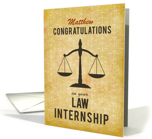 Customizable Name Law School Internship Congratulations... (1425038)