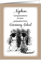 Congratulations to Nephew on Veterinary School Graduation Dog and Cat card