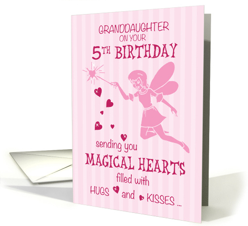 Granddaughter 5th Birthday Magical Fairy Pink card (1429096)