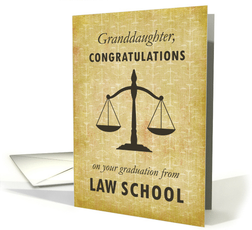 Granddaughter Law School Graduation Congratulations Scale... (1429206)