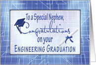 Nephew Engineering Graduation Congratulations, Blueprints card