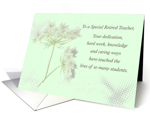 Retired Teacher Teacher Appreciation Day Wildflower card (1431678)