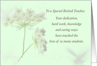 Retired Teacher Teacher Appreciation Day Wildflower card