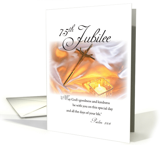 75th Jubilee Religious Life Nun Cross Candle card (1432072)