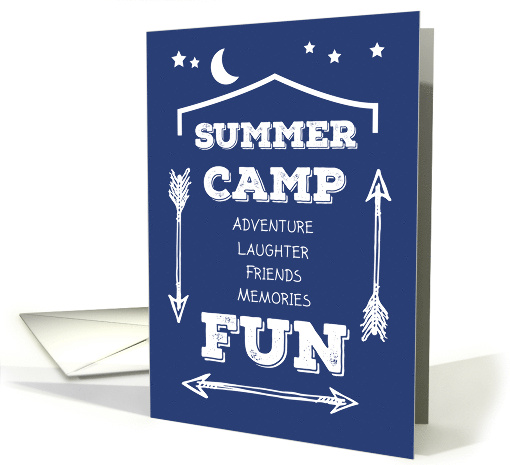 Camp Fun Navy Blue White Arrows card (1432142)