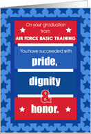 Air Force Basic Training Graduation Congratulations Red White Blue card