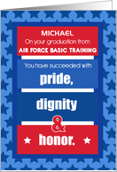 Air Force Basic Training Personalize Name Graduation Congratulations card