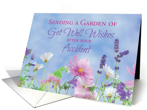 Get Well After Accident Garden Flowers card (1434958)