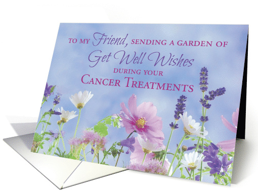 Friend Get Well During Cancer Treatments Garden Flowers card (1435310)