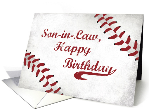 Son in Law Birthday Large Grunge Baseball card (1435370)