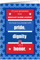 Merchant Marine Academy Graduation Congratulations Red White Blue card