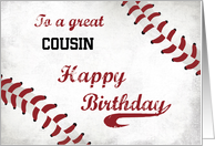 Custom Relationship Cousin Birthday Large Grunge Baseball card