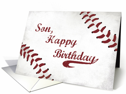 Son Birthday Large Grunge Baseball Sport card (1437986)