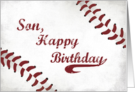 Son Birthday Large Grunge Baseball Sport card