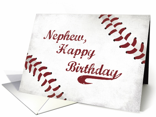 Nephew Birthday Large Grunge Baseball Sport card (1438022)