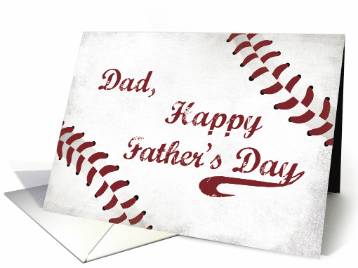 Dad Fathers Day Large Grunge Baseball Sport card (1438462)