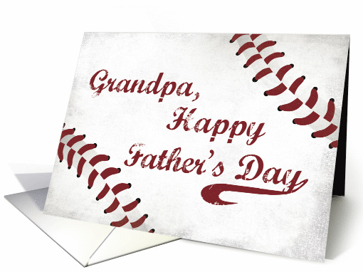 Grandpa Fathers Day Large Grunge Baseball Sport card (1438464)