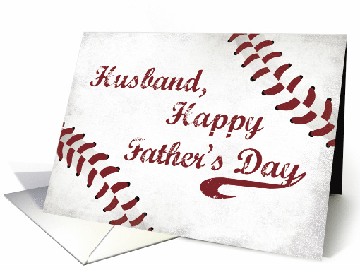 Husband Fathers Day Large Grunge Baseball Sport card (1438604)
