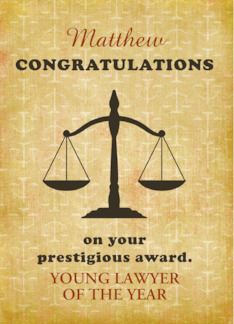 Law Field Award Winner Congratulations Personalize Name and Award